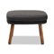 Baxton Studio Lovise Dark Grey Upholstered Walnut Brown Finished Wood Ottoman 148-8229 - alternate 6
